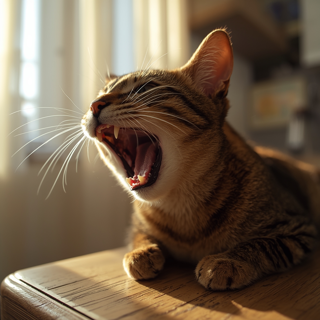 Close-up of a cat's mouth showing dental problems